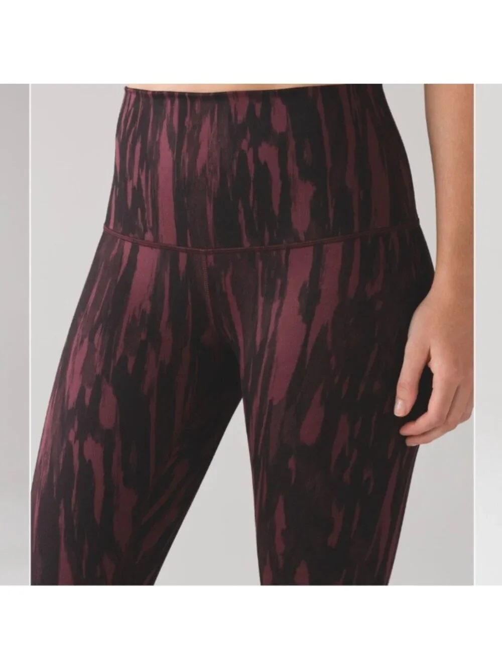 Lululemon Wunder Under Pant(Full-On Luon)Painted Animal Bordeaux drama